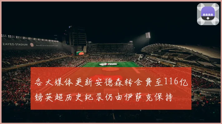 各大媒体更新安德森转会费至116亿镑英超历史纪录仍由伊萨克保持